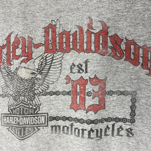 2010 Harley Davidson "Since 1903" Annecy France Dealership Tee Shirt Grey Large - Picture 3 of 10